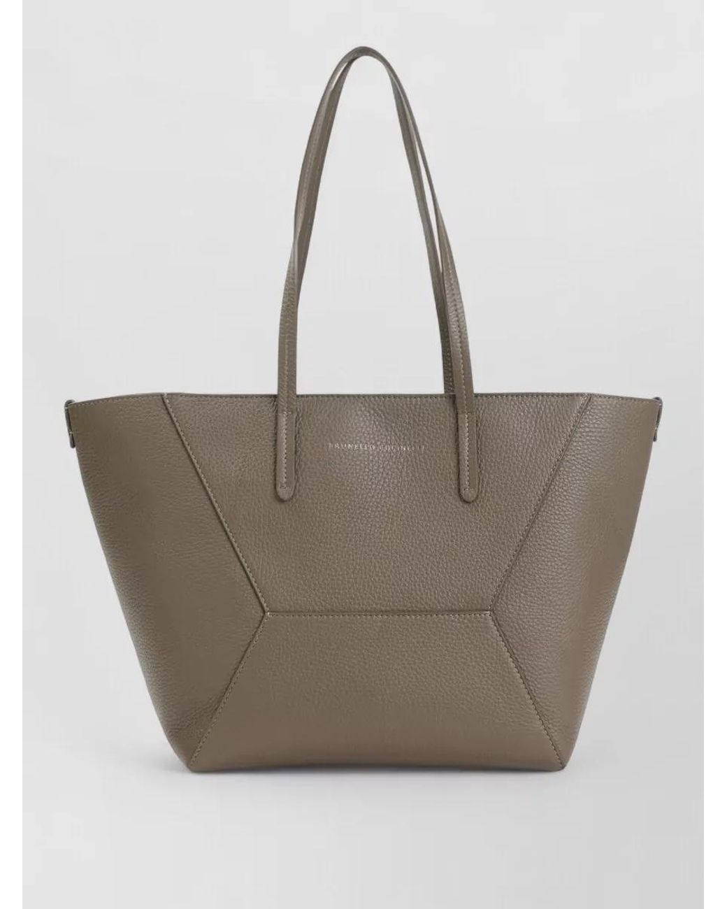 Brunello Cucinelli Multicolor Grained Leather Shoulder Bag