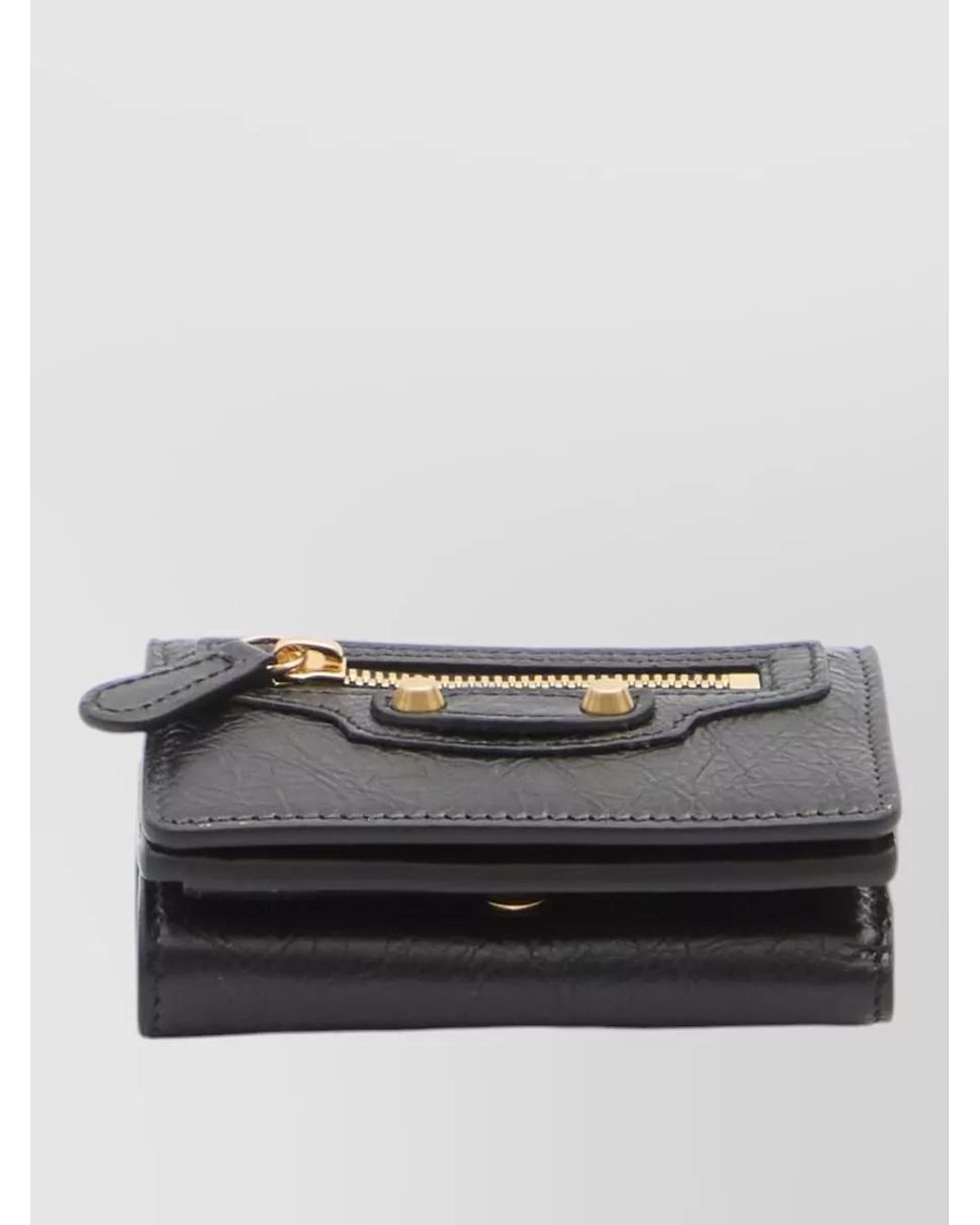 Balenciaga Black Lambskin Mini Wallet
