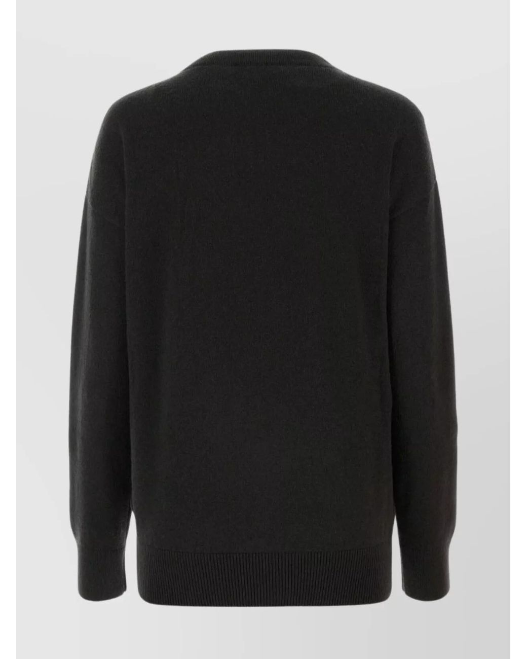 Burberry Black Cashmere Ribbed Crew-Neck Sweater