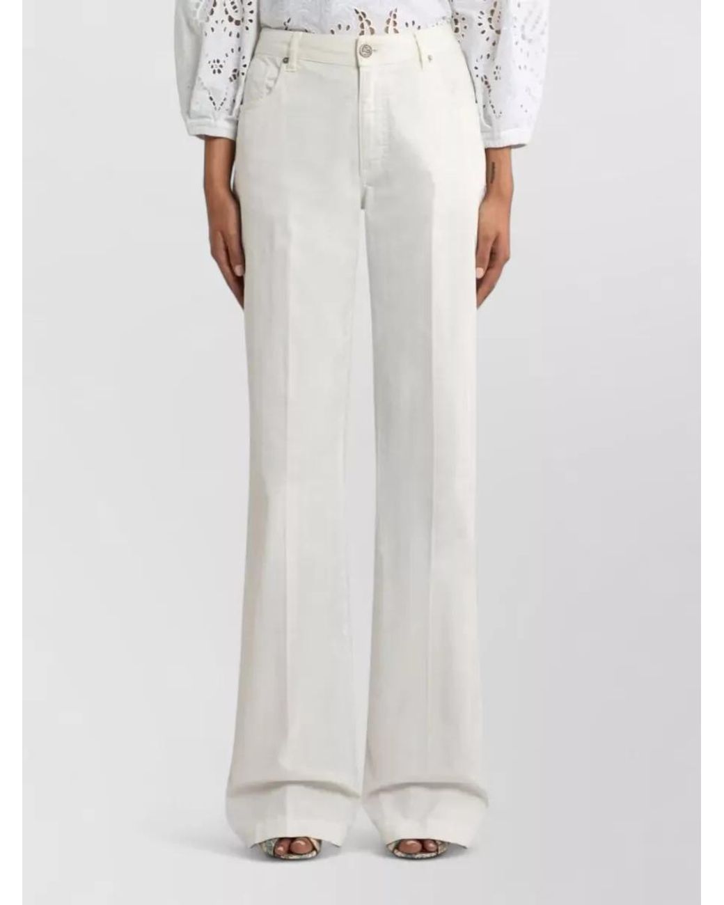 Etro White Denim Flared Jeans