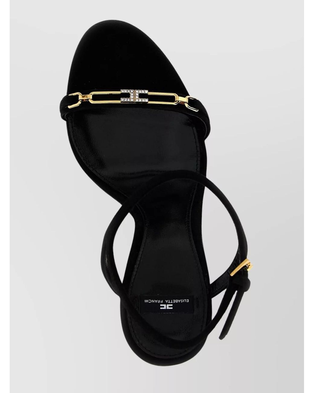 Elisabetta Franchi Black Leather Sandals