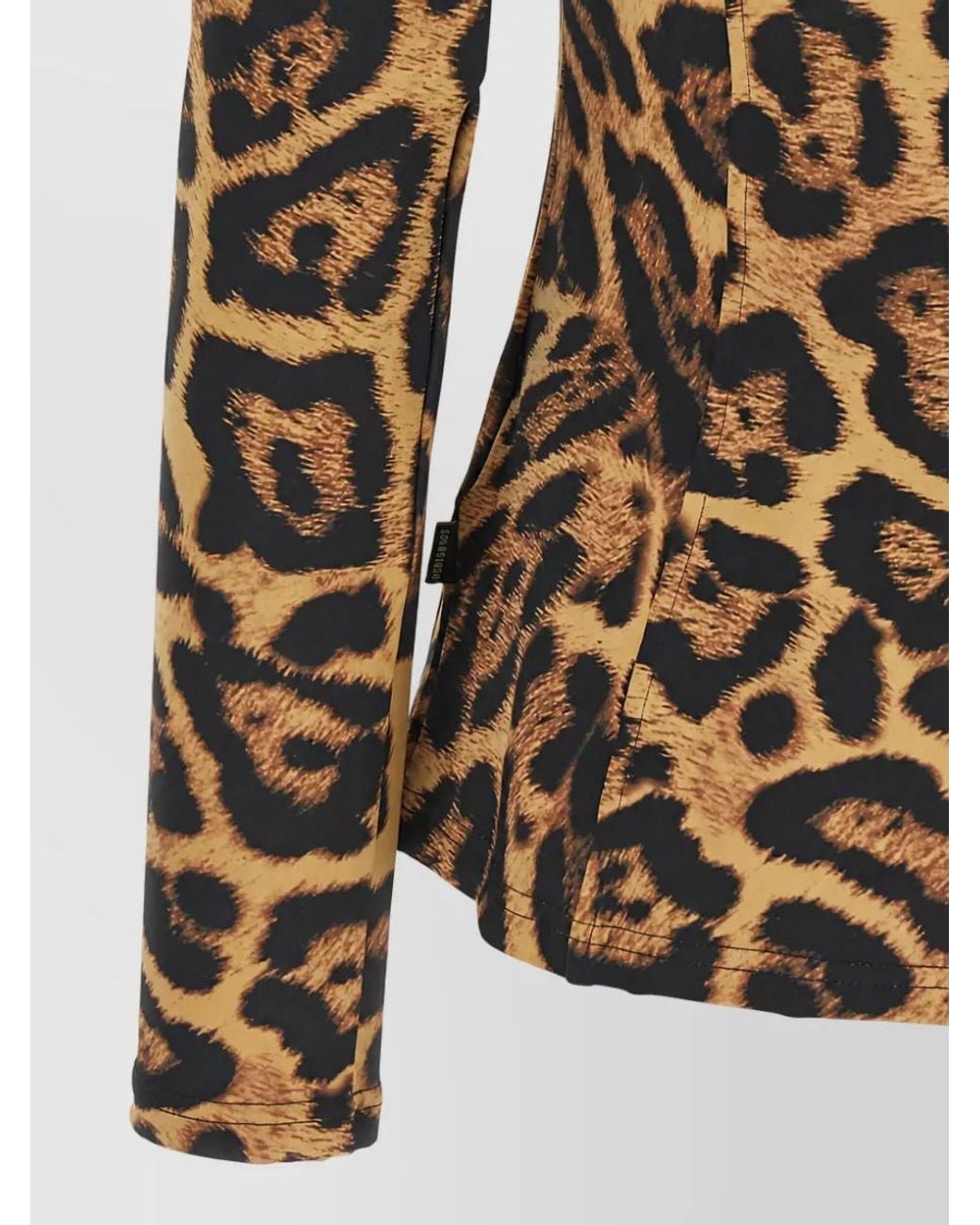 Goldbergh Multicolor Jaguar-Print Long-Sleeve High-Neck Top