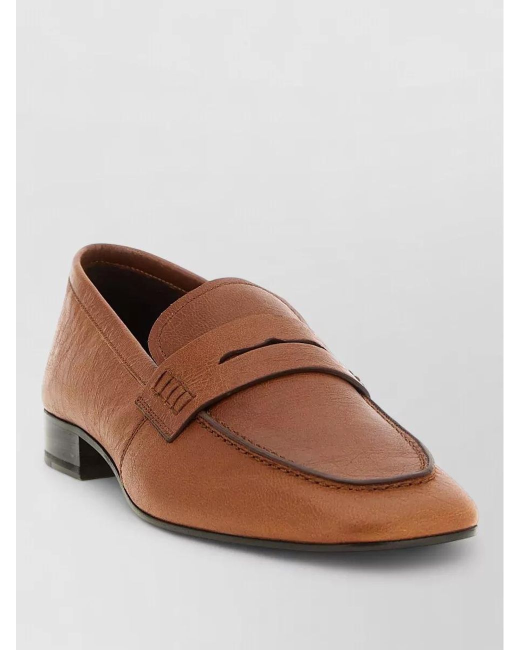 Dries Van Noten Brown Leather Penny Loafers