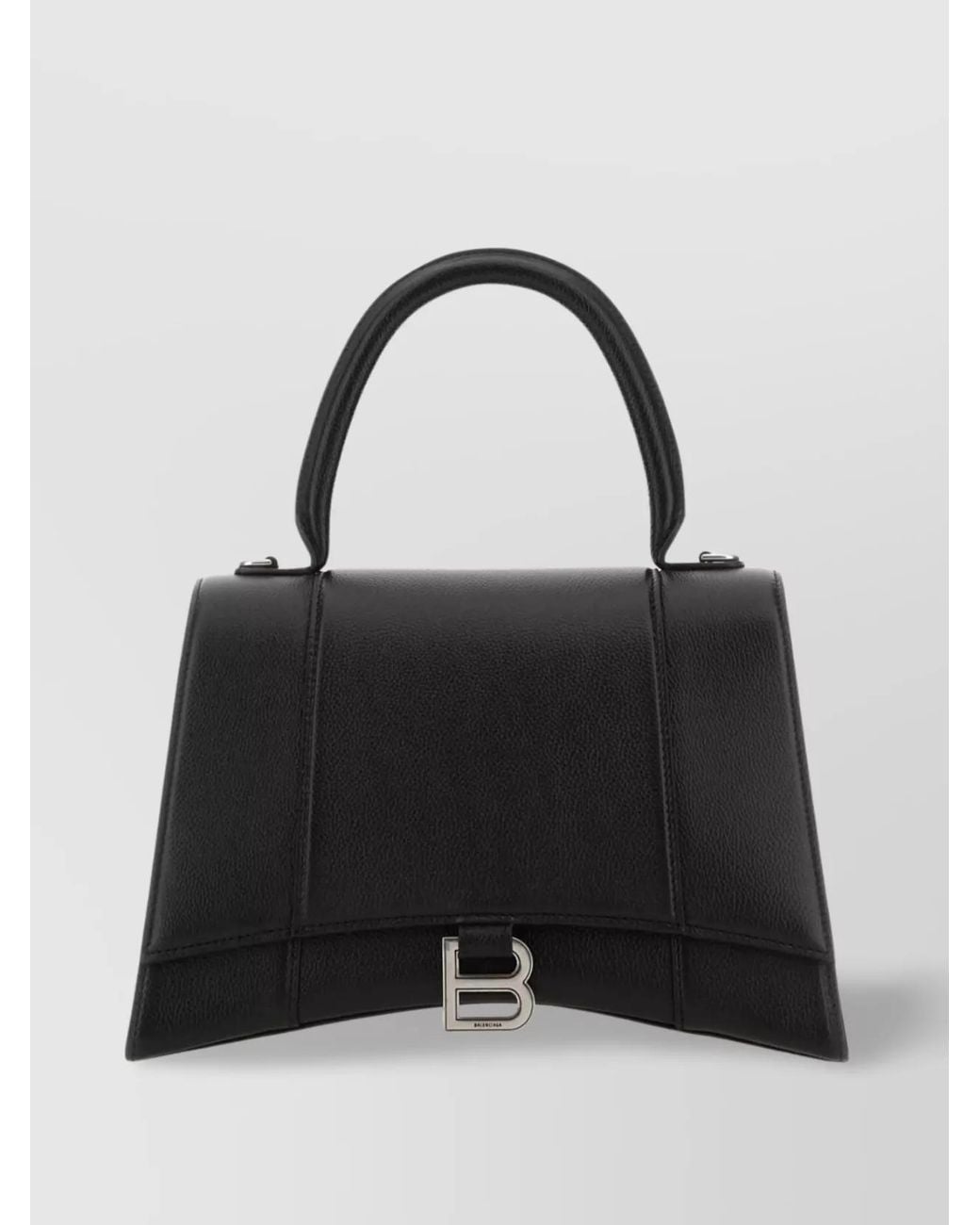 Balenciaga Black Hourglass Leather Shoulder Bag