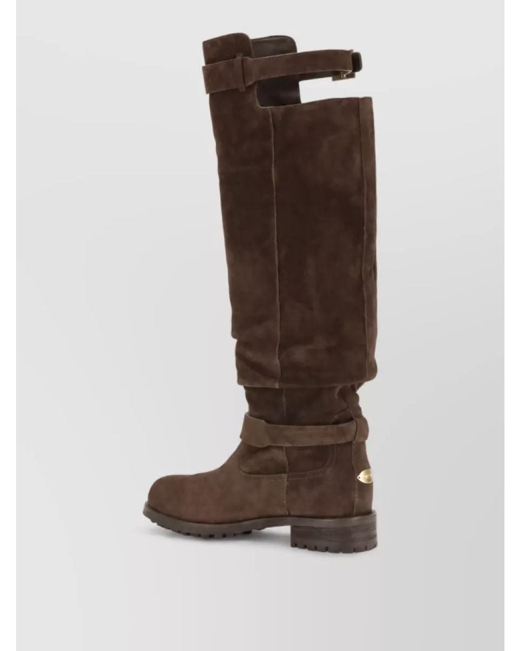 Jimmy Choo Brown Leather Over-The-Knee Boots