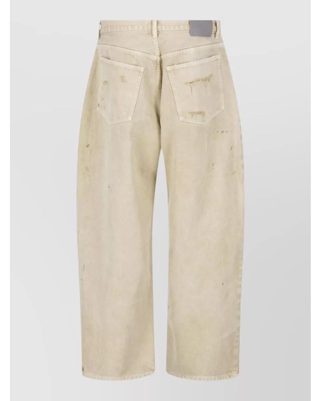Balenciaga Natural Denim Relaxed-Fit Cropped Curved-Leg Jeans for men