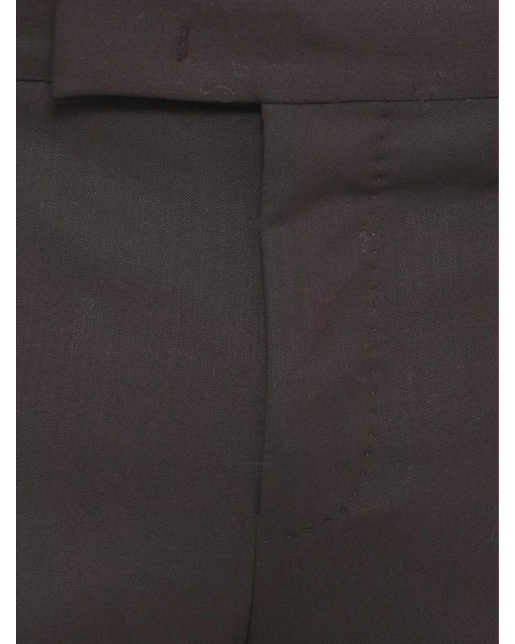 PT Torino Gray Virgin Wool Straight-Leg Tailored Trousers for men