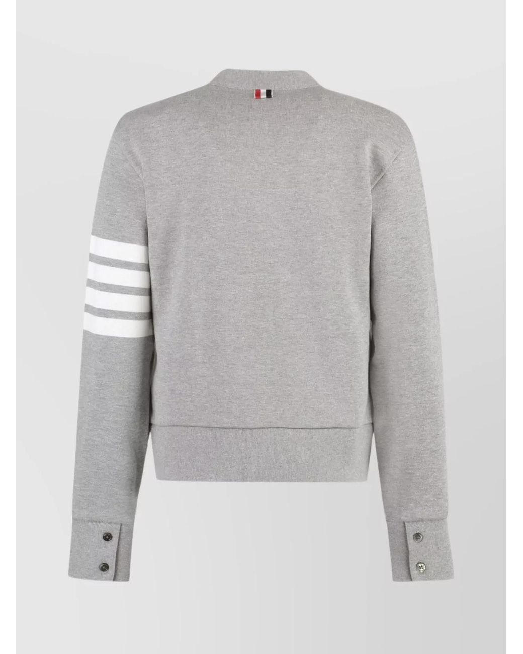 Thom Browne Gray Logo Detail Cotton Cardigan