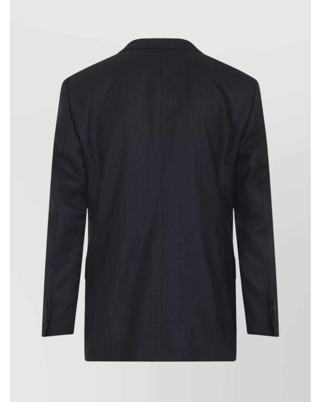 Tom Ford Blue Wool Pinstripe Double-Breasted Blazer for men