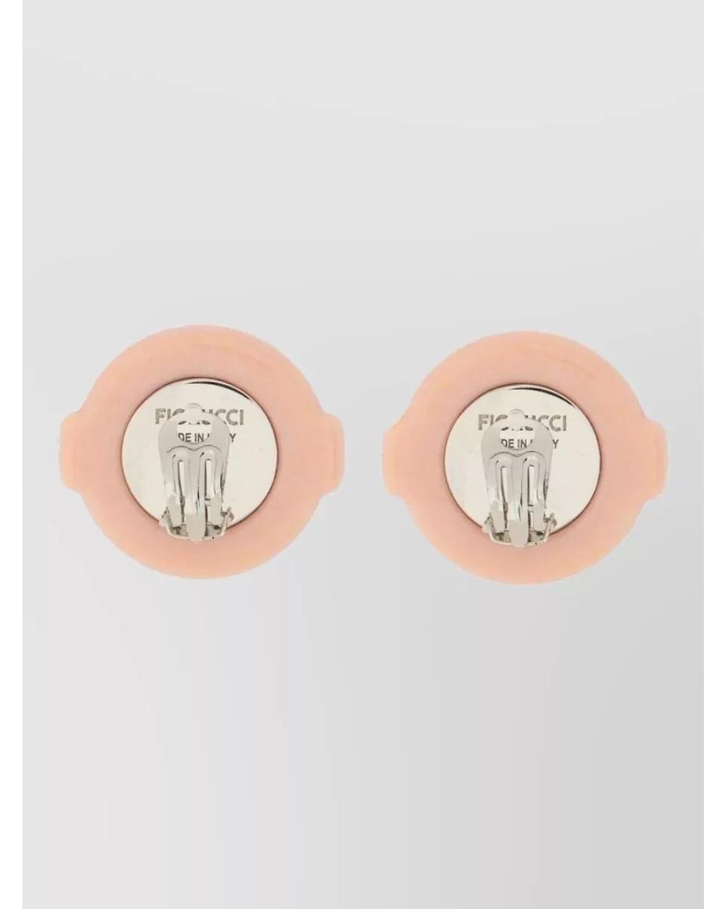 Fiorucci Gray Resin Clip-On Earrings
