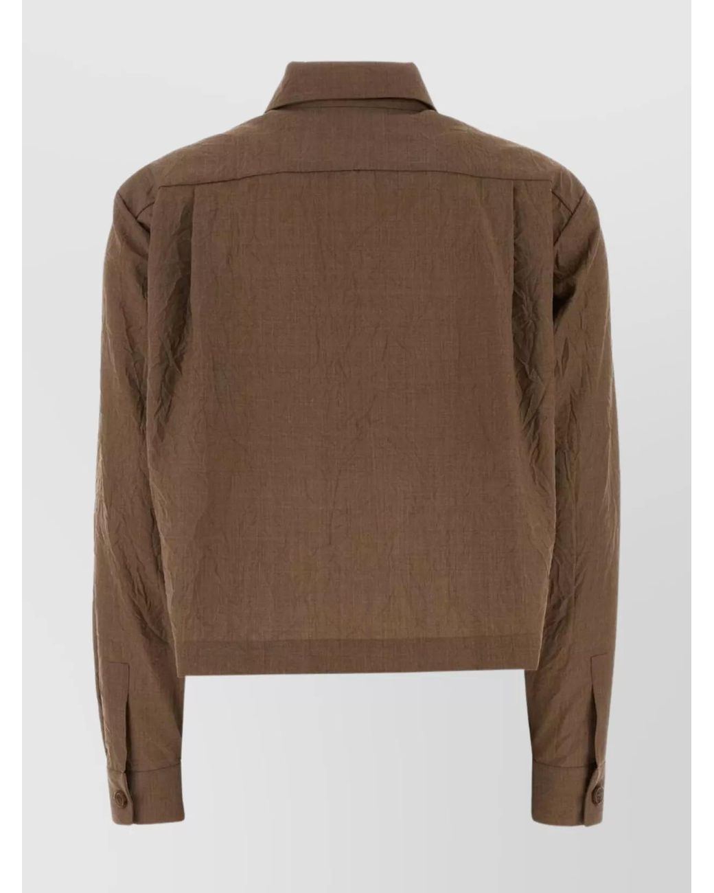 Max Mara Brown Virgin Wool Cropped Jacket