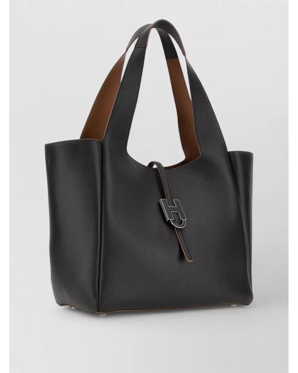 Hogan Black Leather Shoulder Bag
