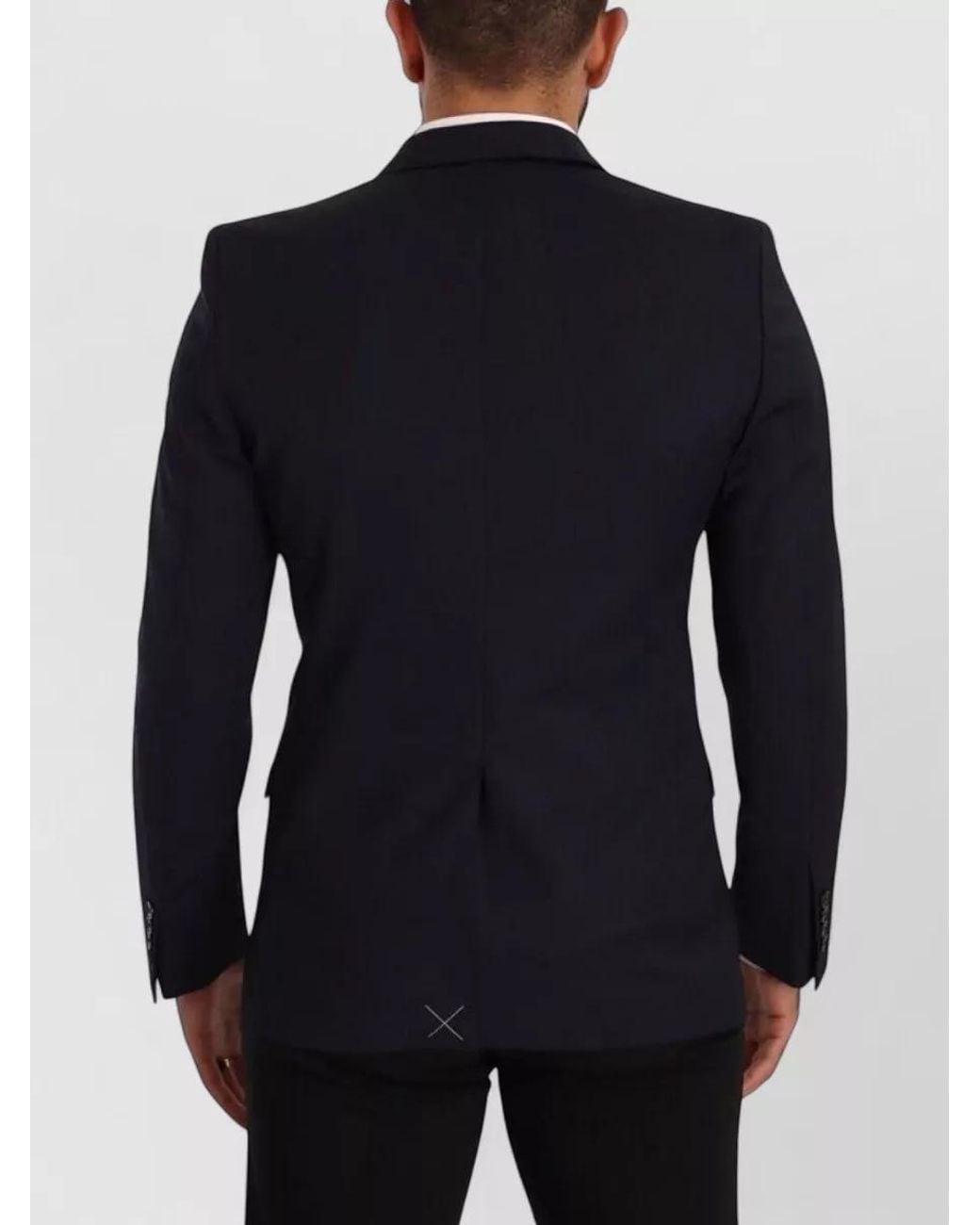 Dolce & Gabbana Blue Virgin Wool Single-Breasted Blazer for men