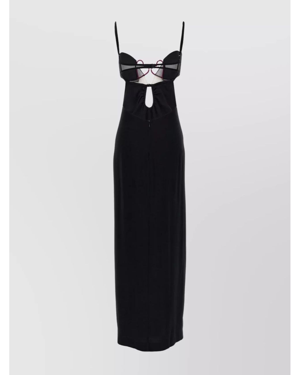 Nensi Dojaka Black Cutout Midi Dress