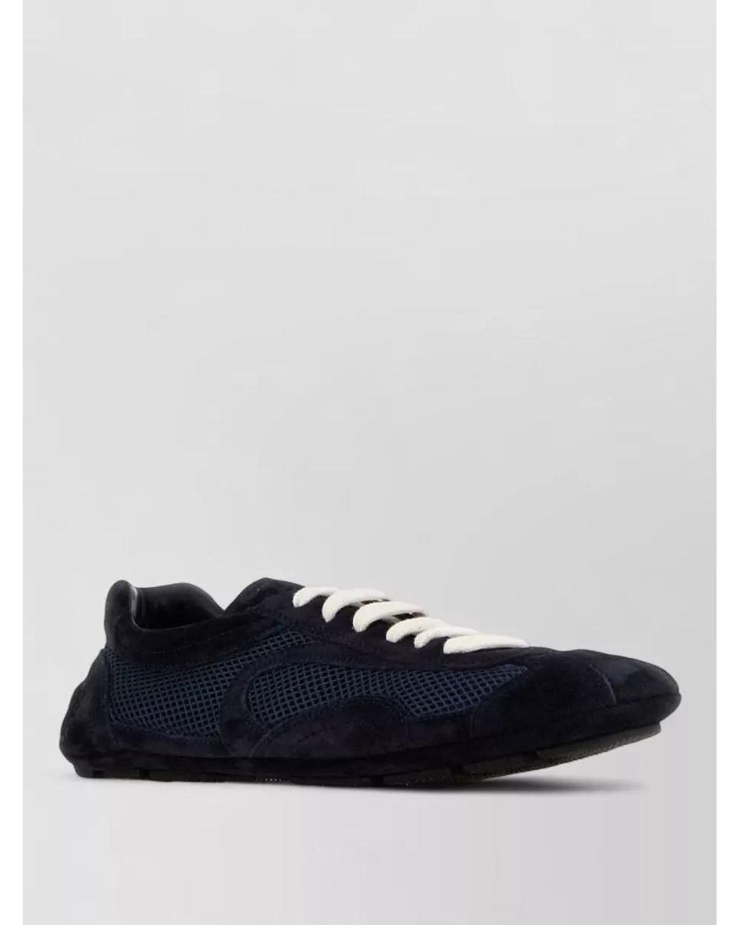 Prada Blue Montecarlo Re-Edition 2005 Suede And Mesh Sneakers