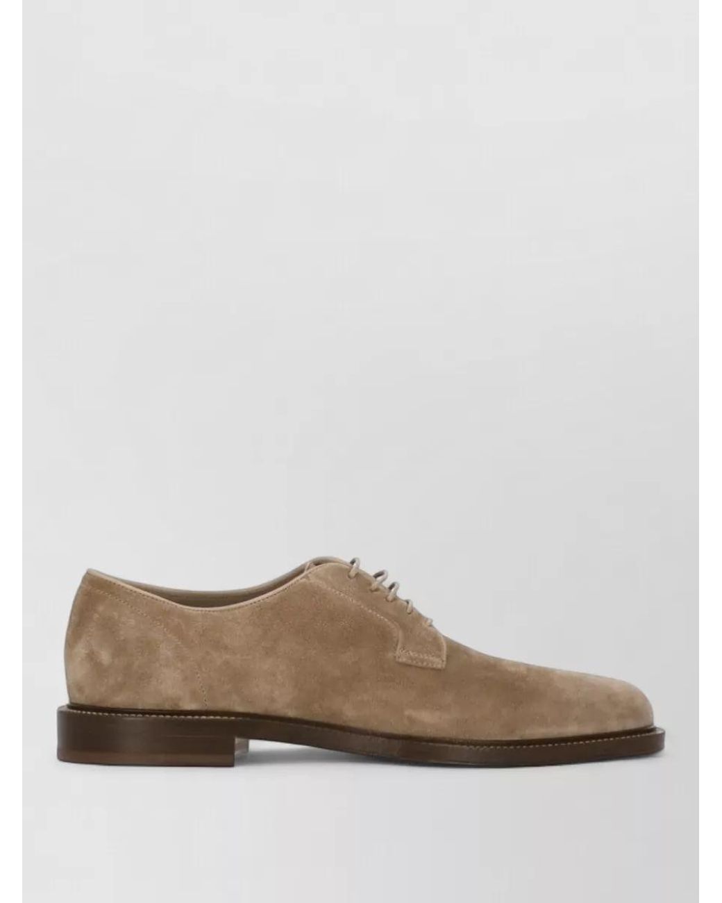 Brunello Cucinelli Brown Leather Lace-Up Brogues for men
