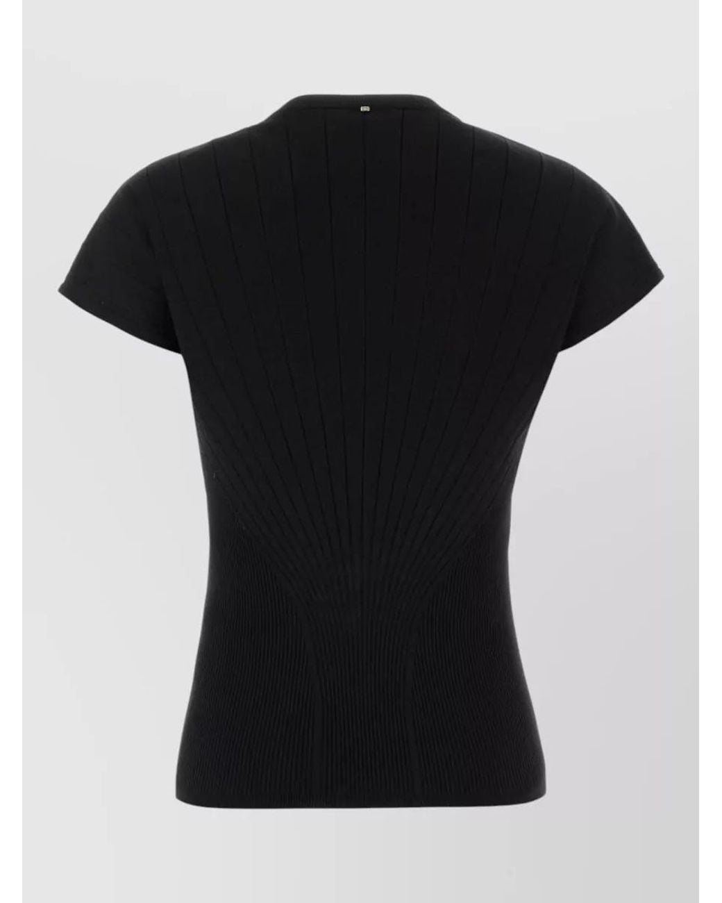 Sportmax Black Ribbed Top