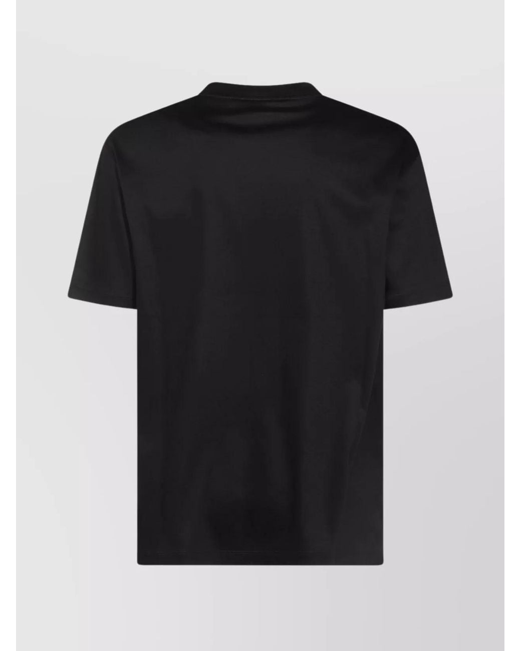Giorgio Armani Black Cotton Short-Sleeve T-Shirt for men