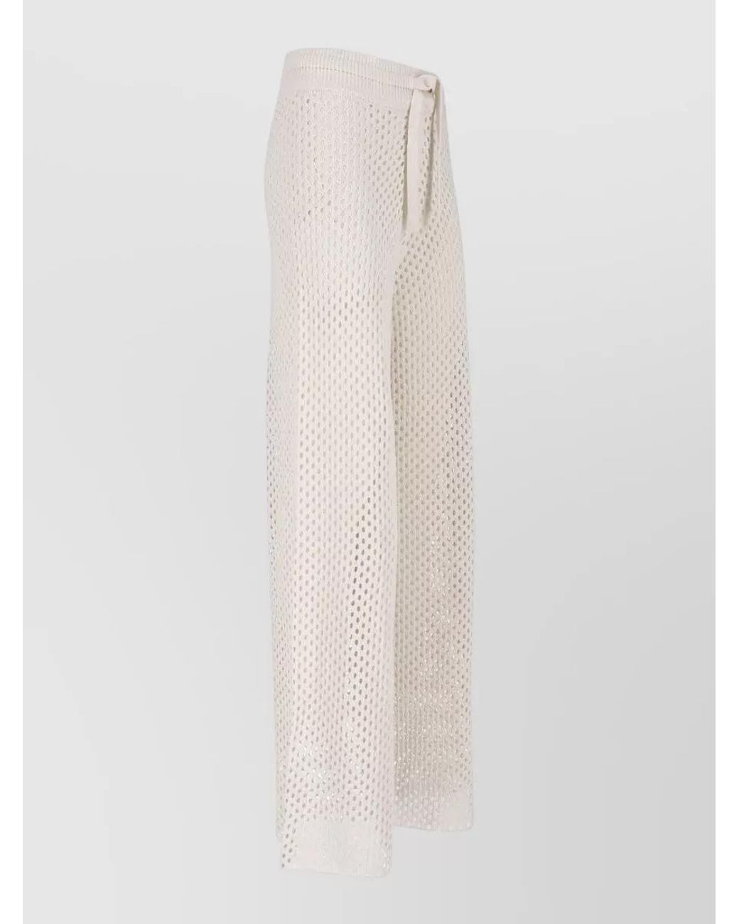 Golden Goose Deluxe Brand White Straight Wide-Leg Trousers