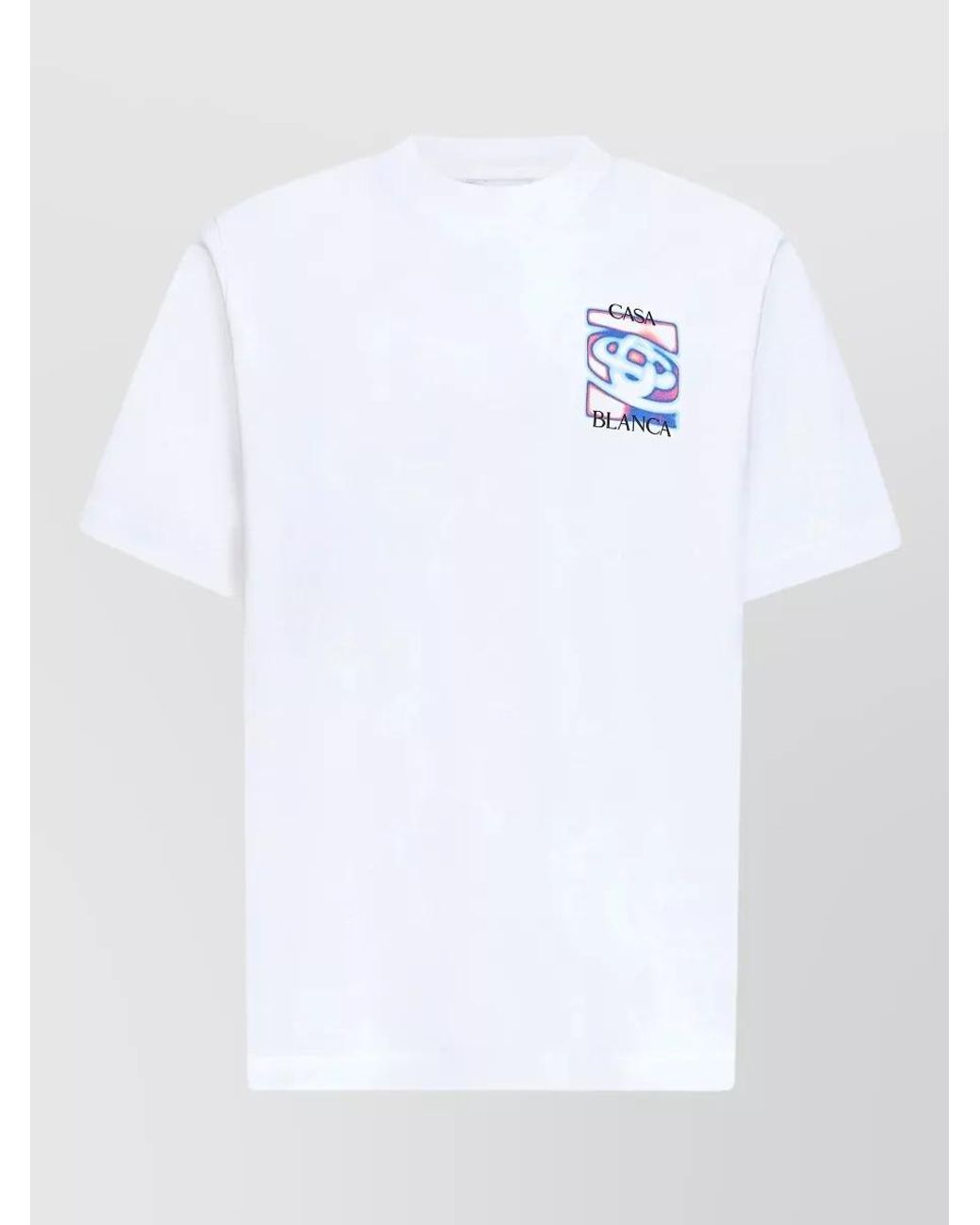 Casablanca White Ribbed Crewneck Short-Sleeve T-Shirt for men