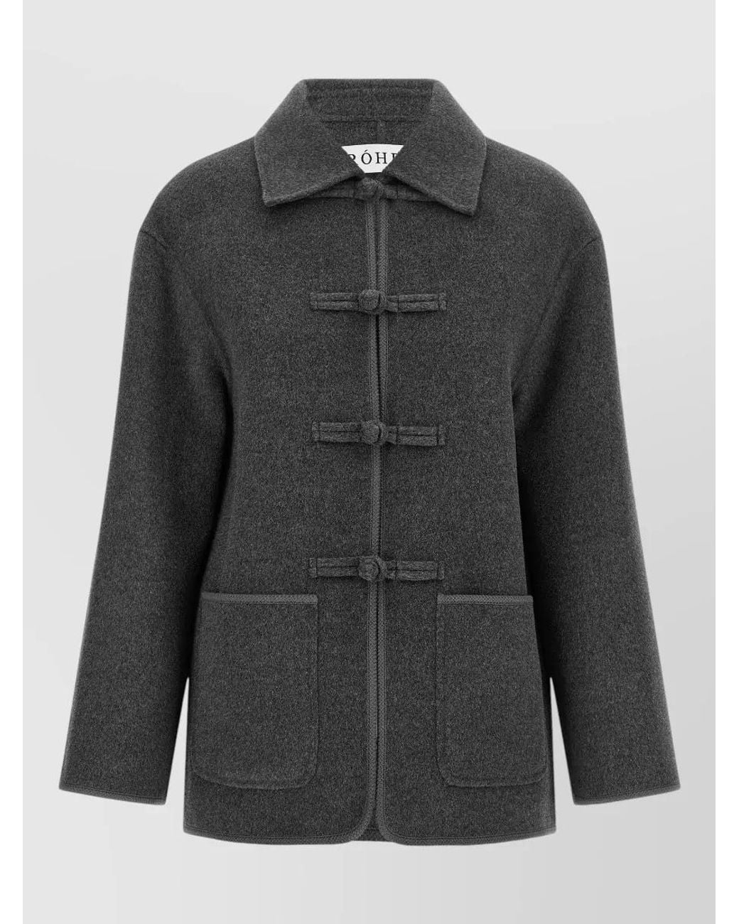 Rohe Black Wool Cashmere Relaxed-Fit Jacket