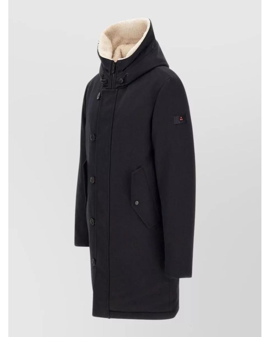 Peuterey Blue Wool Hooded Jacket for men