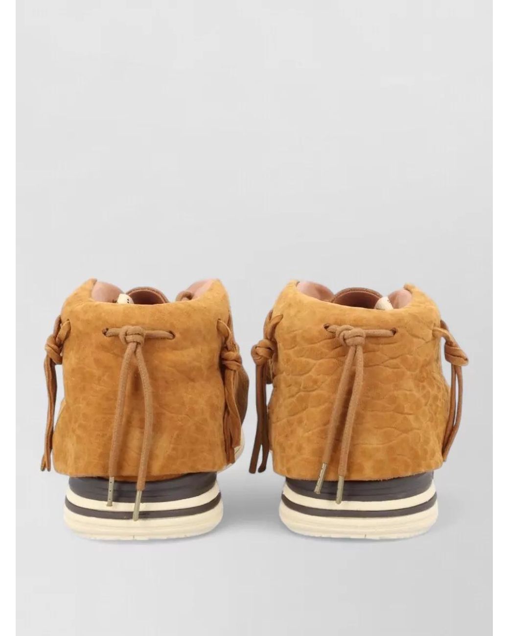 Visvim Natural Lambskin Lace-Up Boots for men
