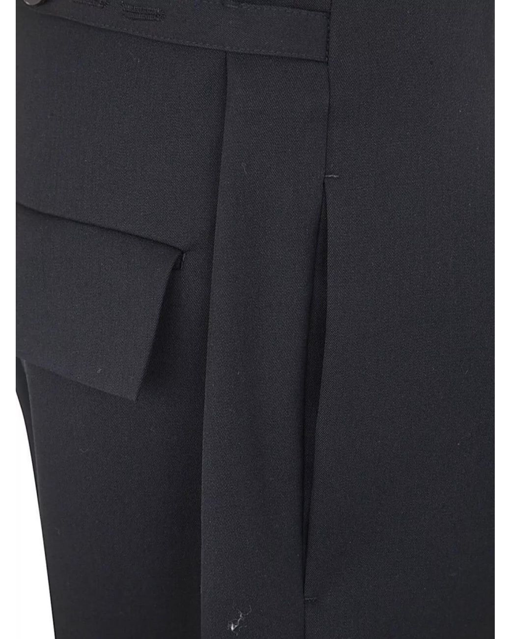 SAPIO Blue Wool Loose-Fit Tailored Trousers