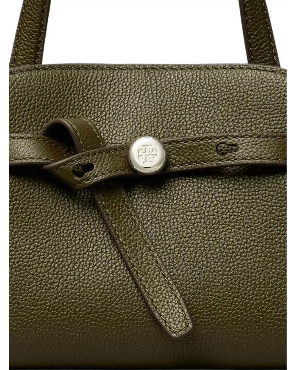 Tory Burch Green Romy Small Leather Top Handle Shoulder Bag