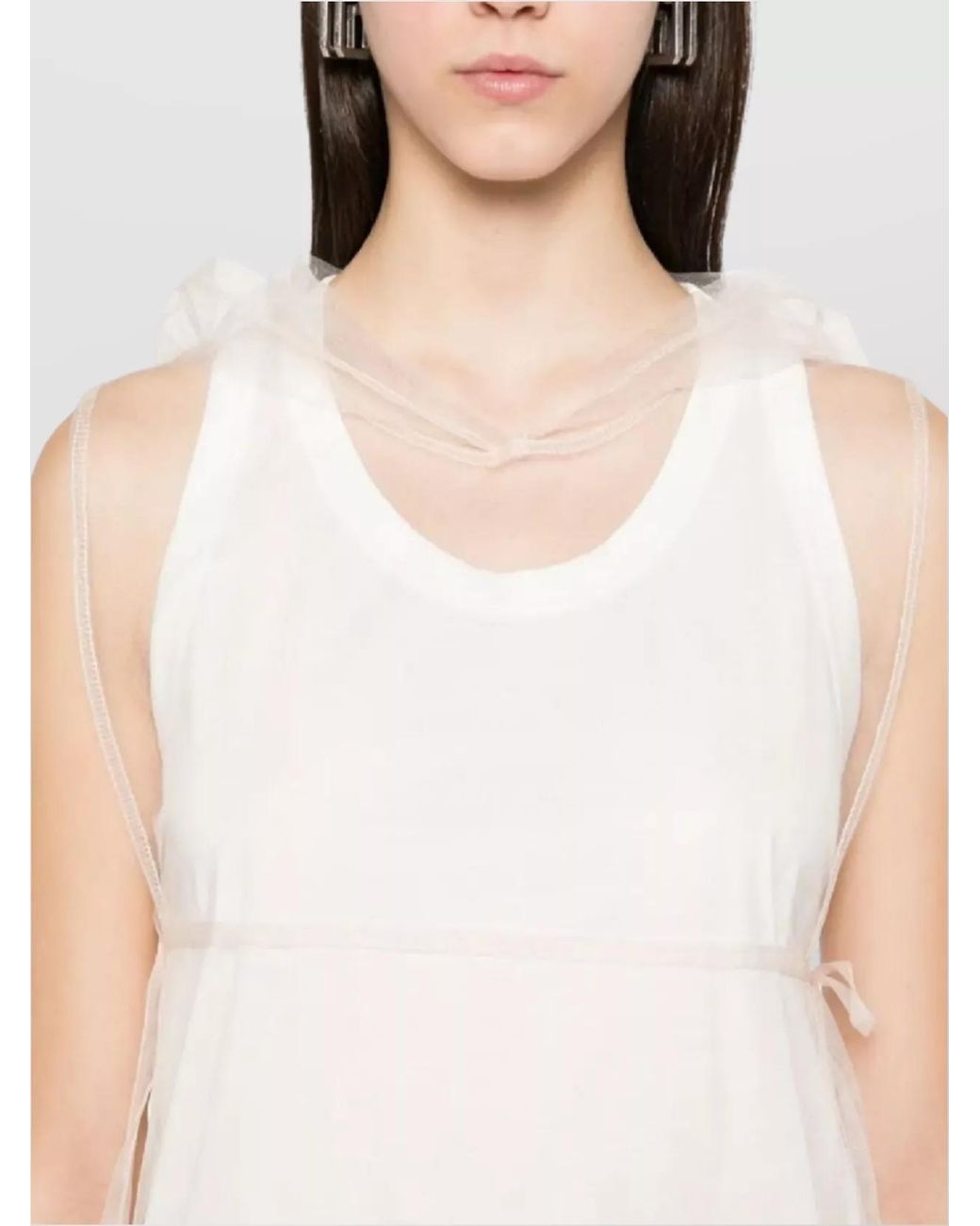 Fabiana Filippi White Jersey Tank Top