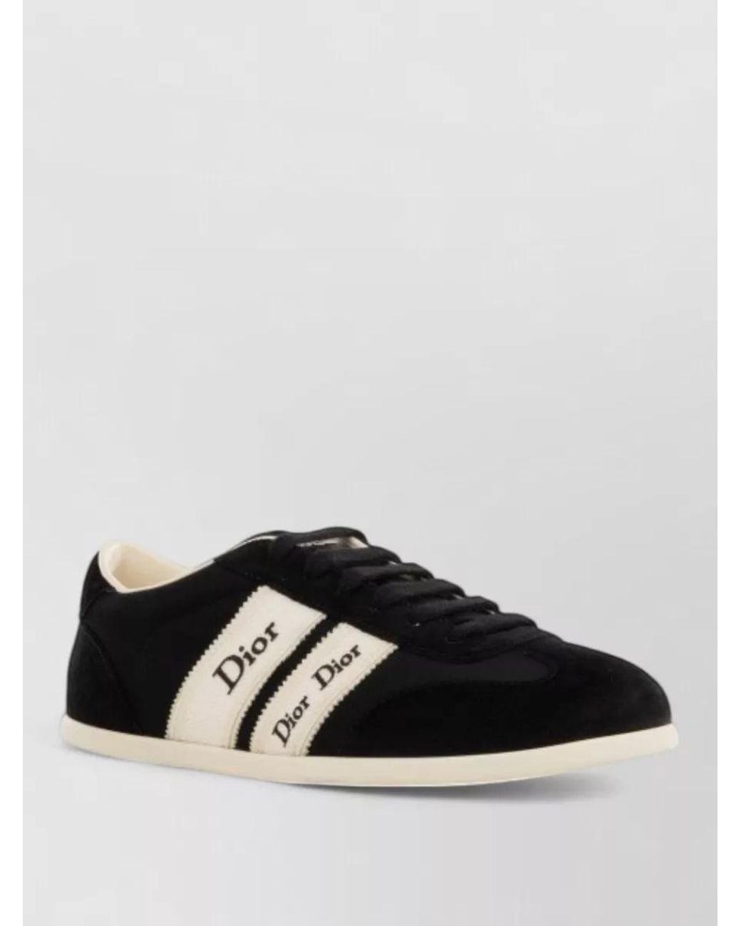 Dior Black Leather Lace-Up Sneakers