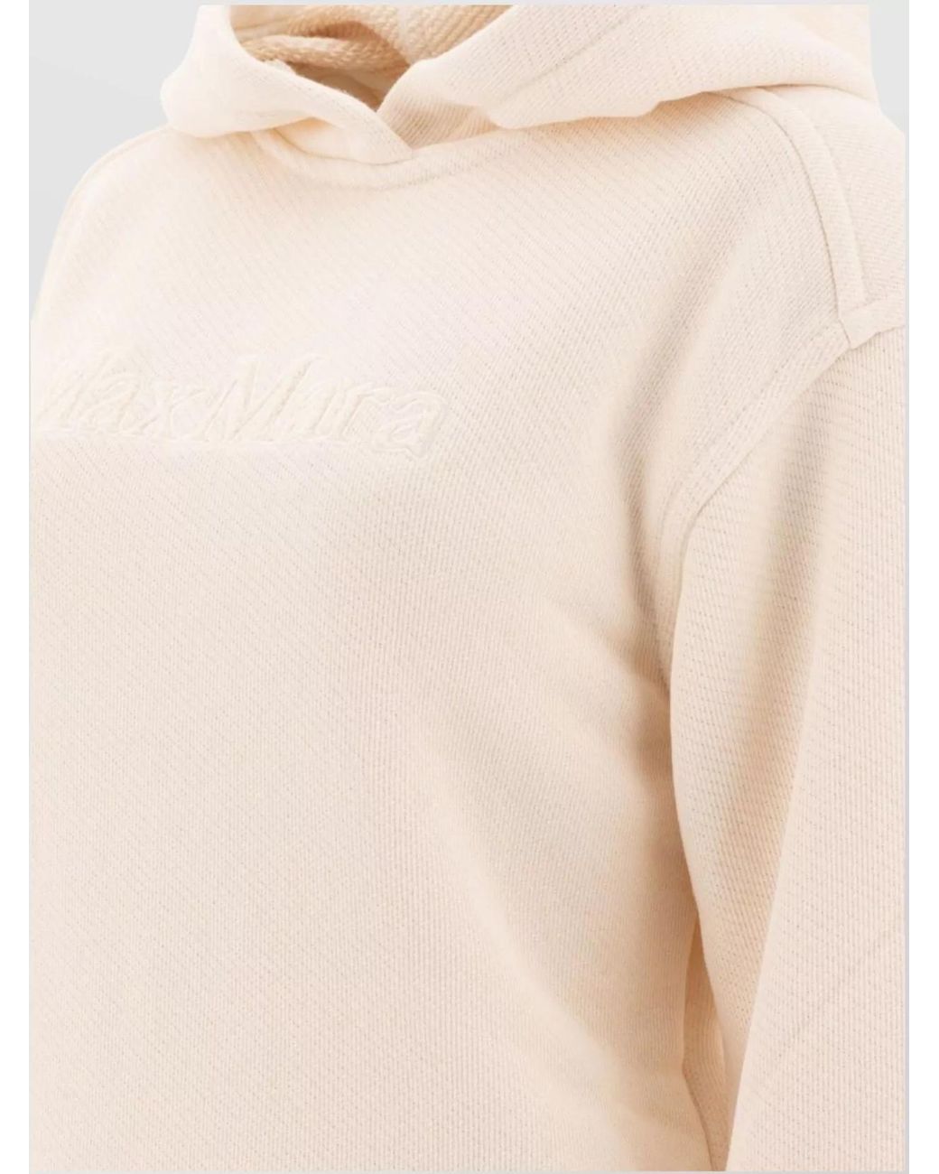 Max Mara Natural Embroidered Logo Hoodie
