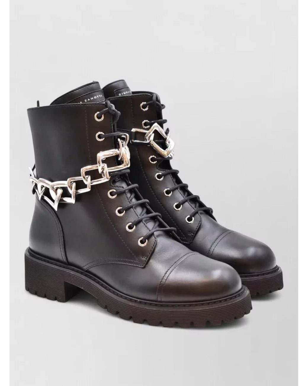 Giuseppe Zanotti Black Leather Ankle Boots
