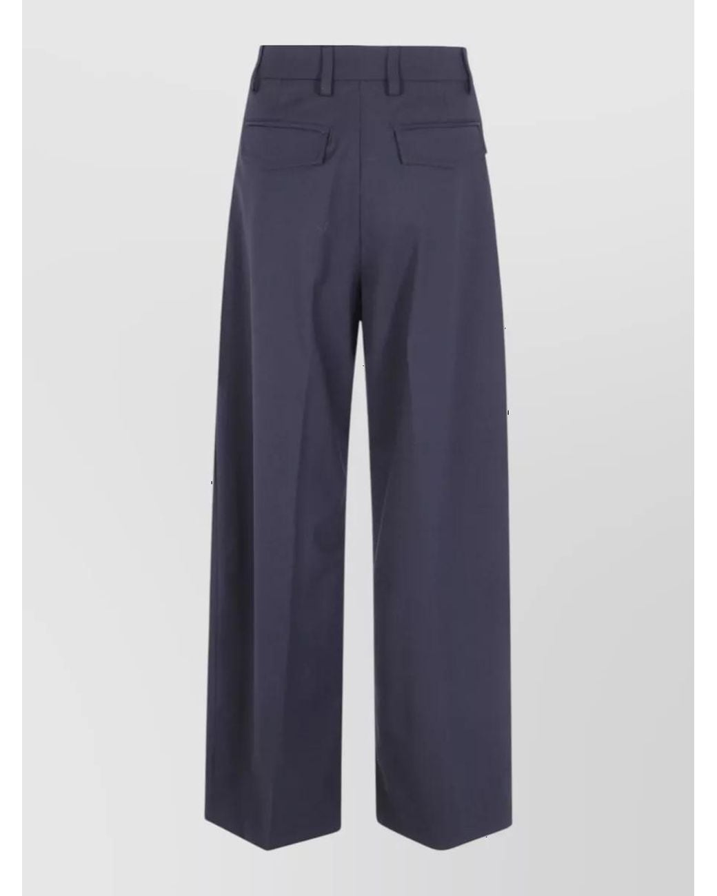 Thelatest Blue High-Rise Wide-Leg Suit Trousers