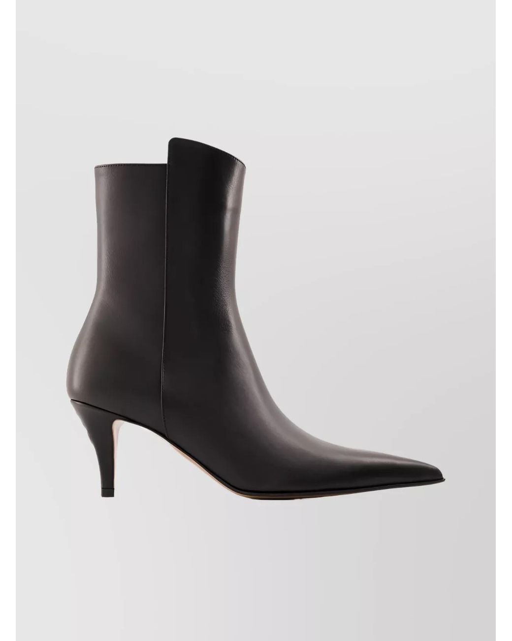 McQueen Black Leather Ankle Boots