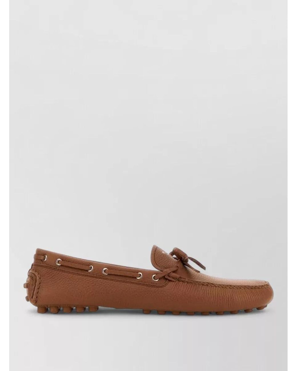 Prada Brown Leather Loafers for men