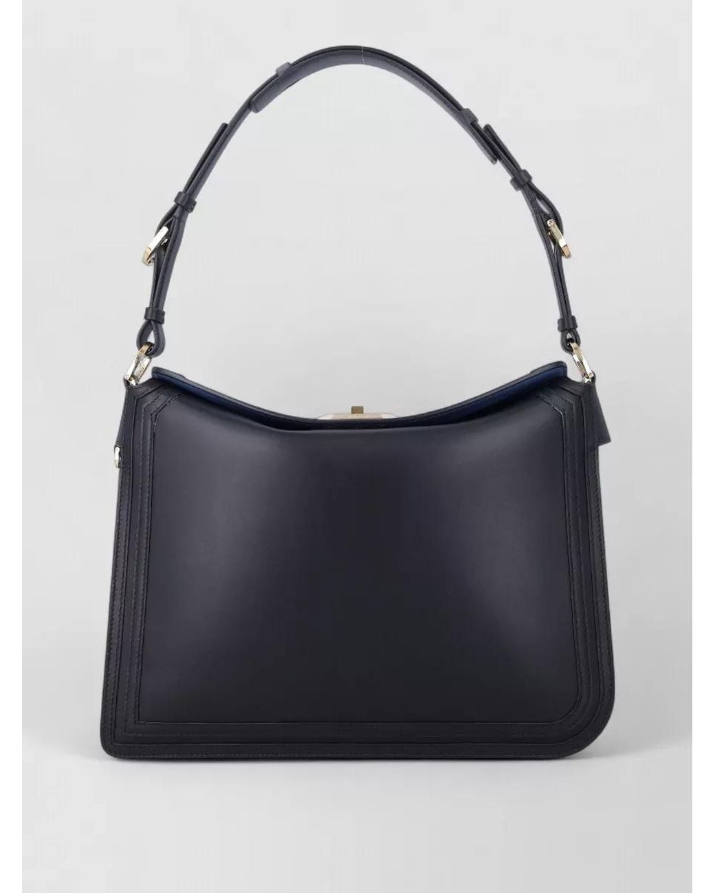 Lanvin Blue Calfskin Shoulder Bag
