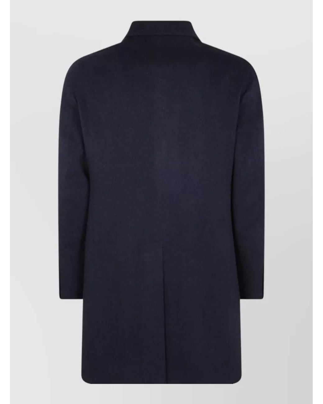 Tagliatore Blue Cashmere Wool Single-Breasted Coat for men