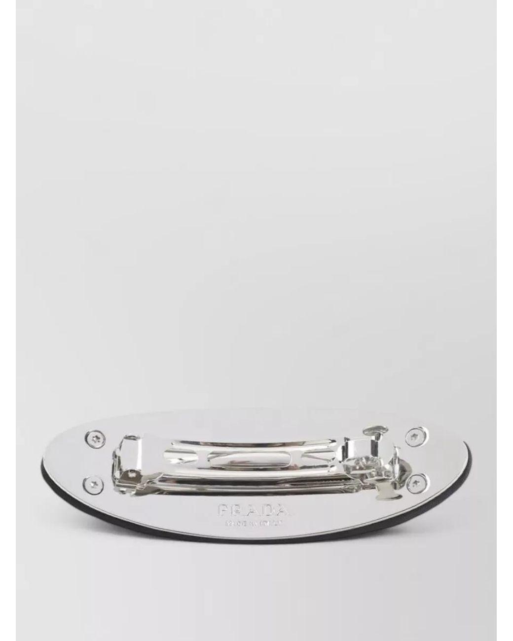 Prada Gray Brass Hair Clip