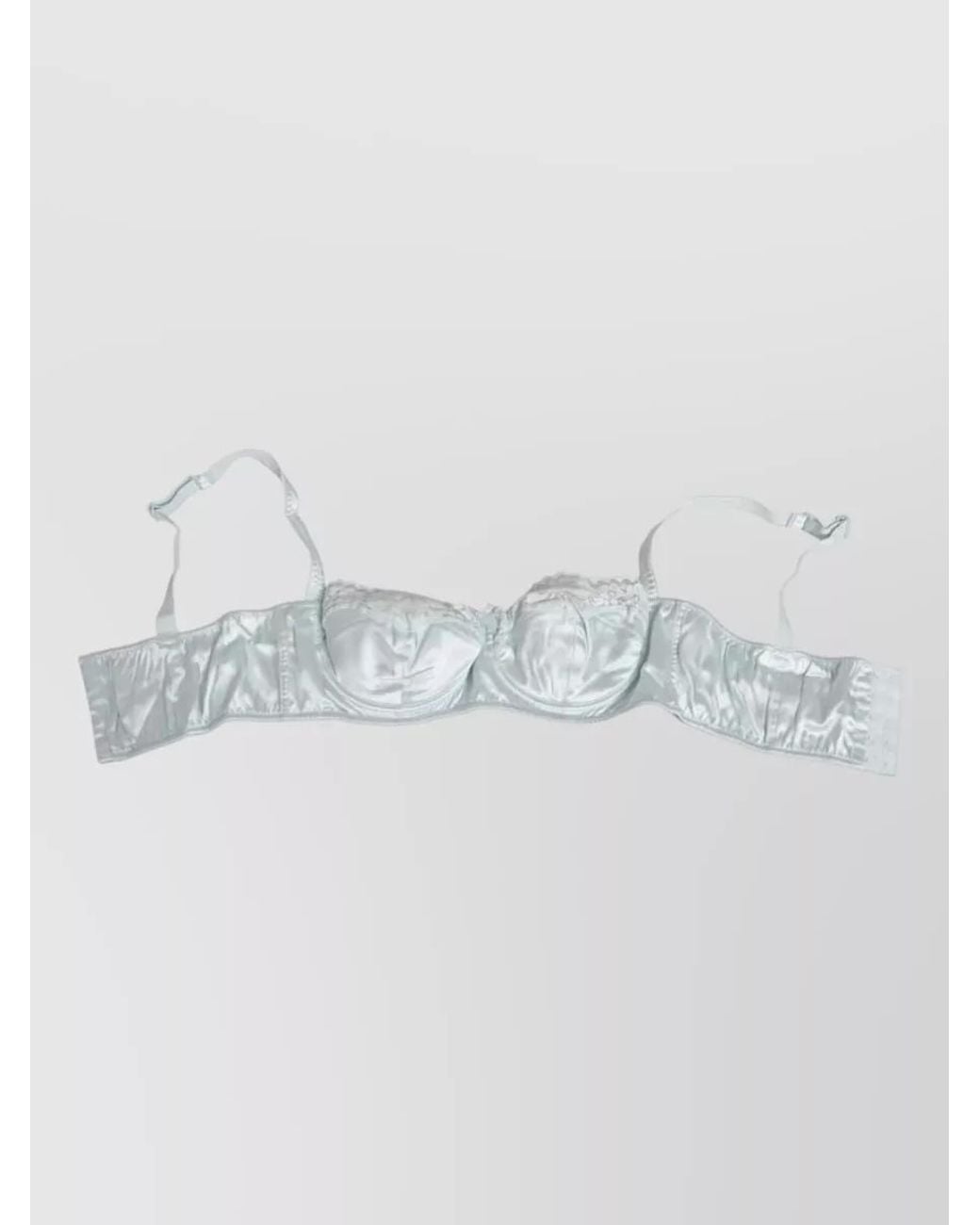 Dolce & Gabbana Metallic Silk Semi-Padded Balconette Bra
