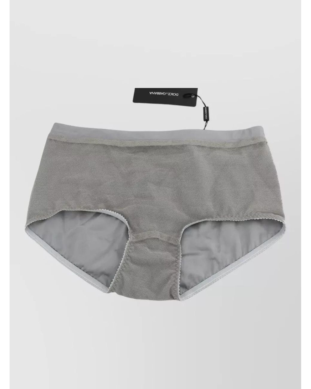 Dolce & Gabbana Gray Silk Mesh Briefs