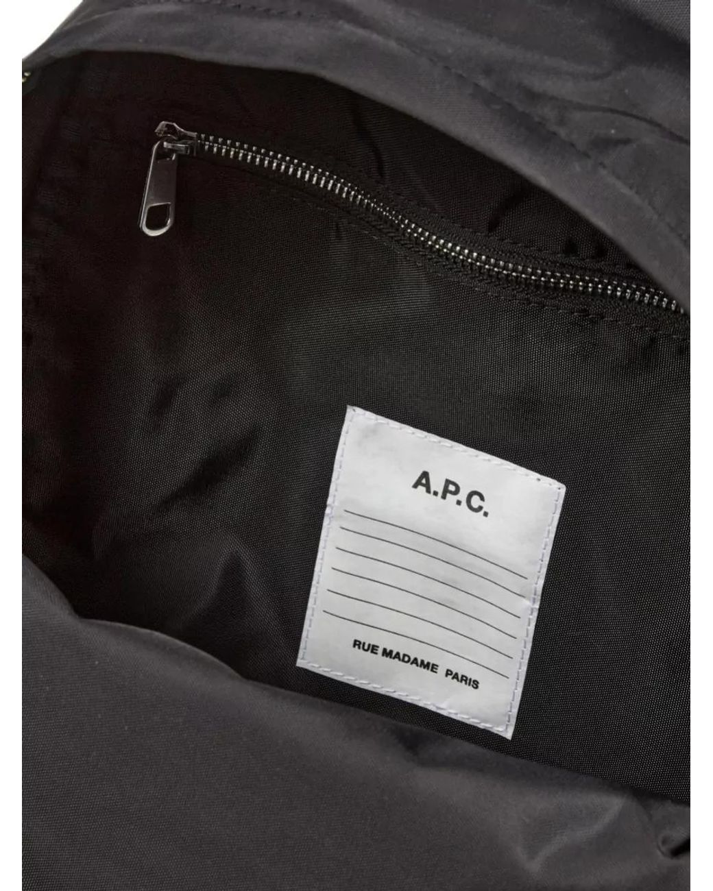 A.P.C. Black Sac Small Nylon Backpack