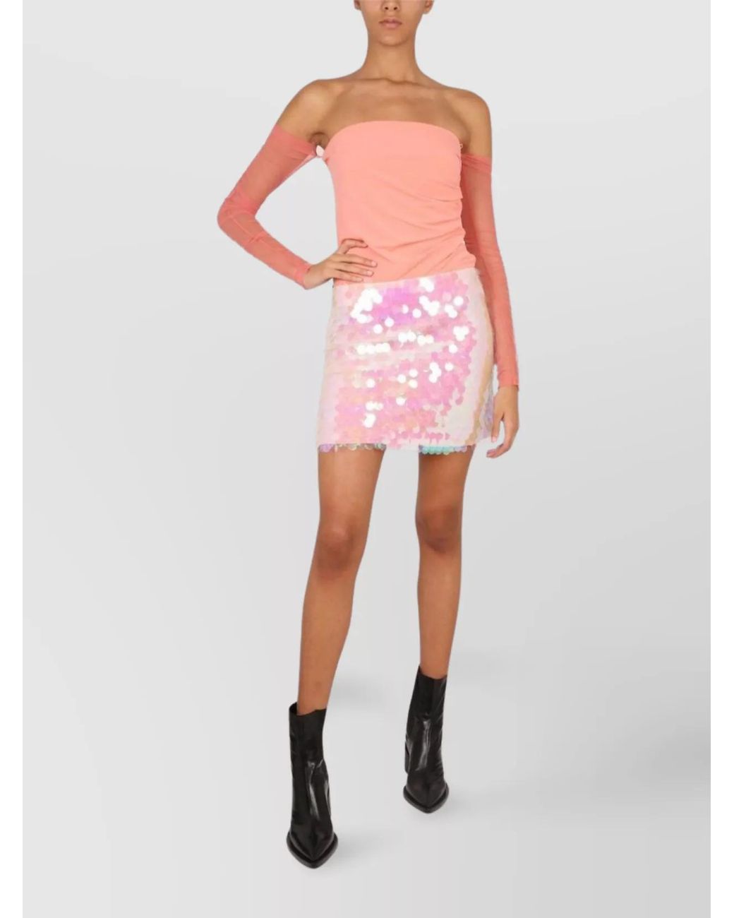 Helmut Lang Pink Draped Top