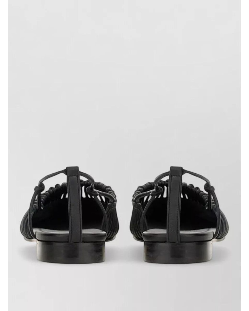 Hereu Black Leather Sandals