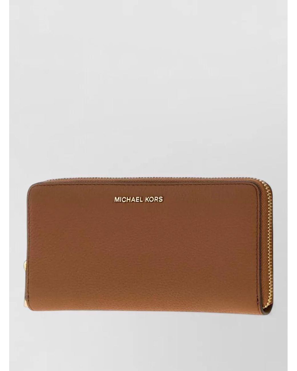 Michael Kors Brown Jet Set Leather Clutch Bag