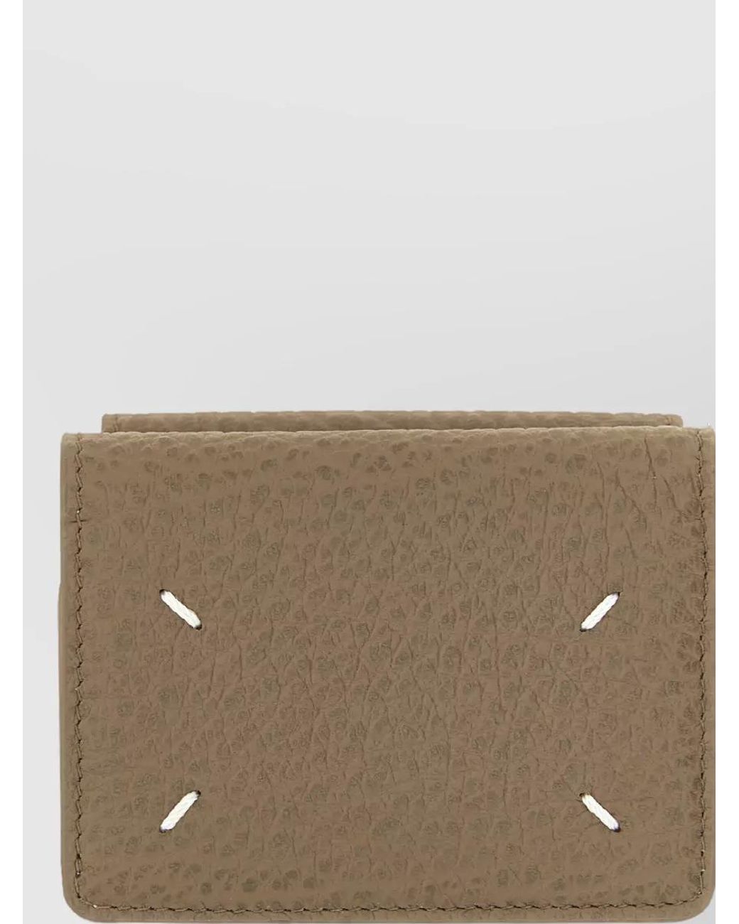 Maison Margiela Brown Leather Compact Wallet for men