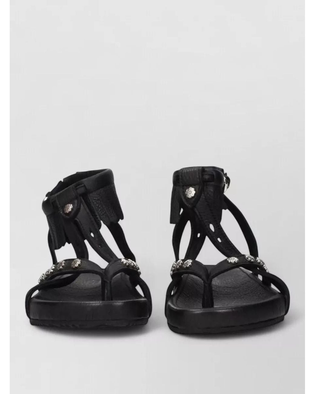 Isabel Marant Black Leather Flat Sandals