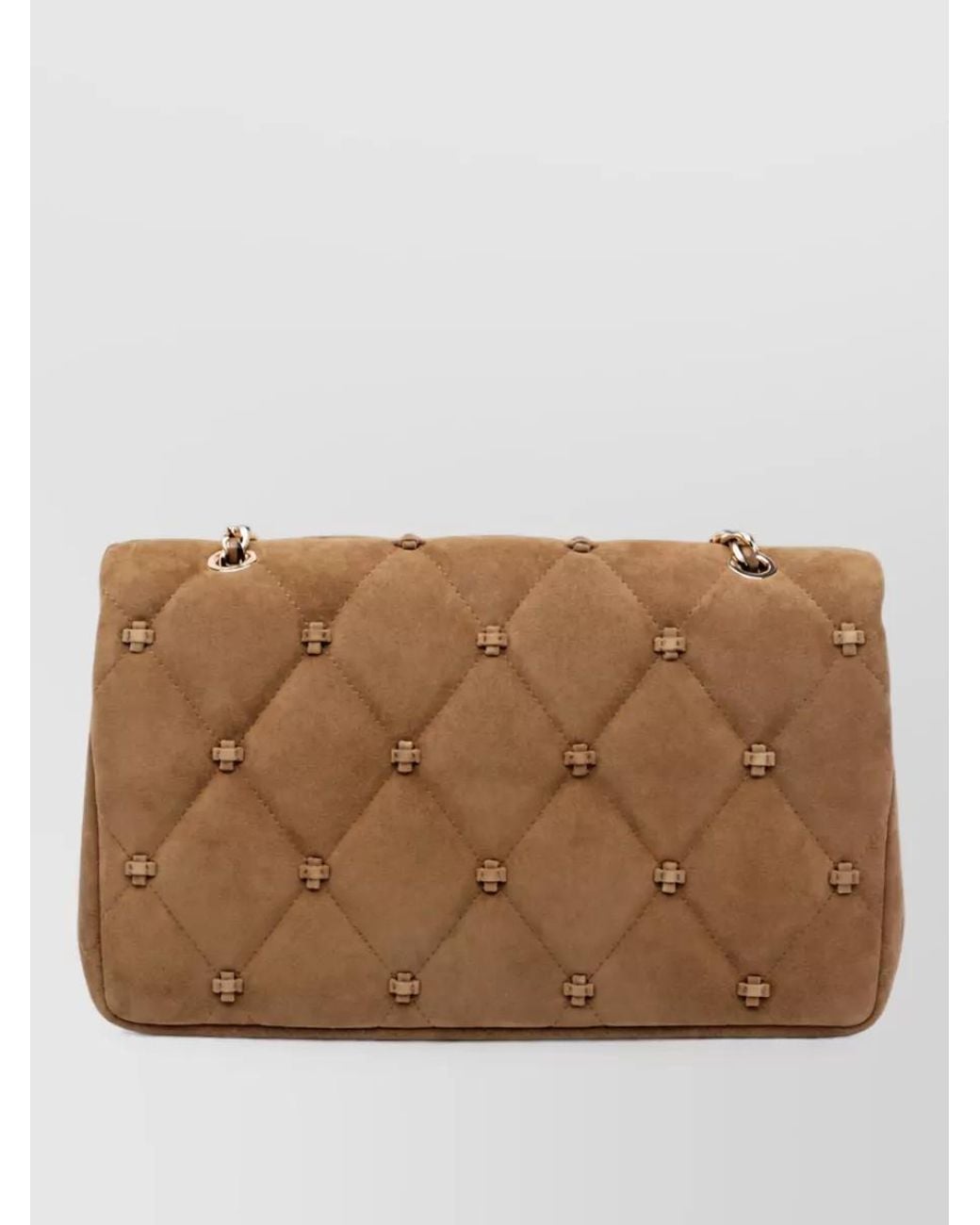 Tory Burch Brown Romy Suede Leather Clutch Bag
