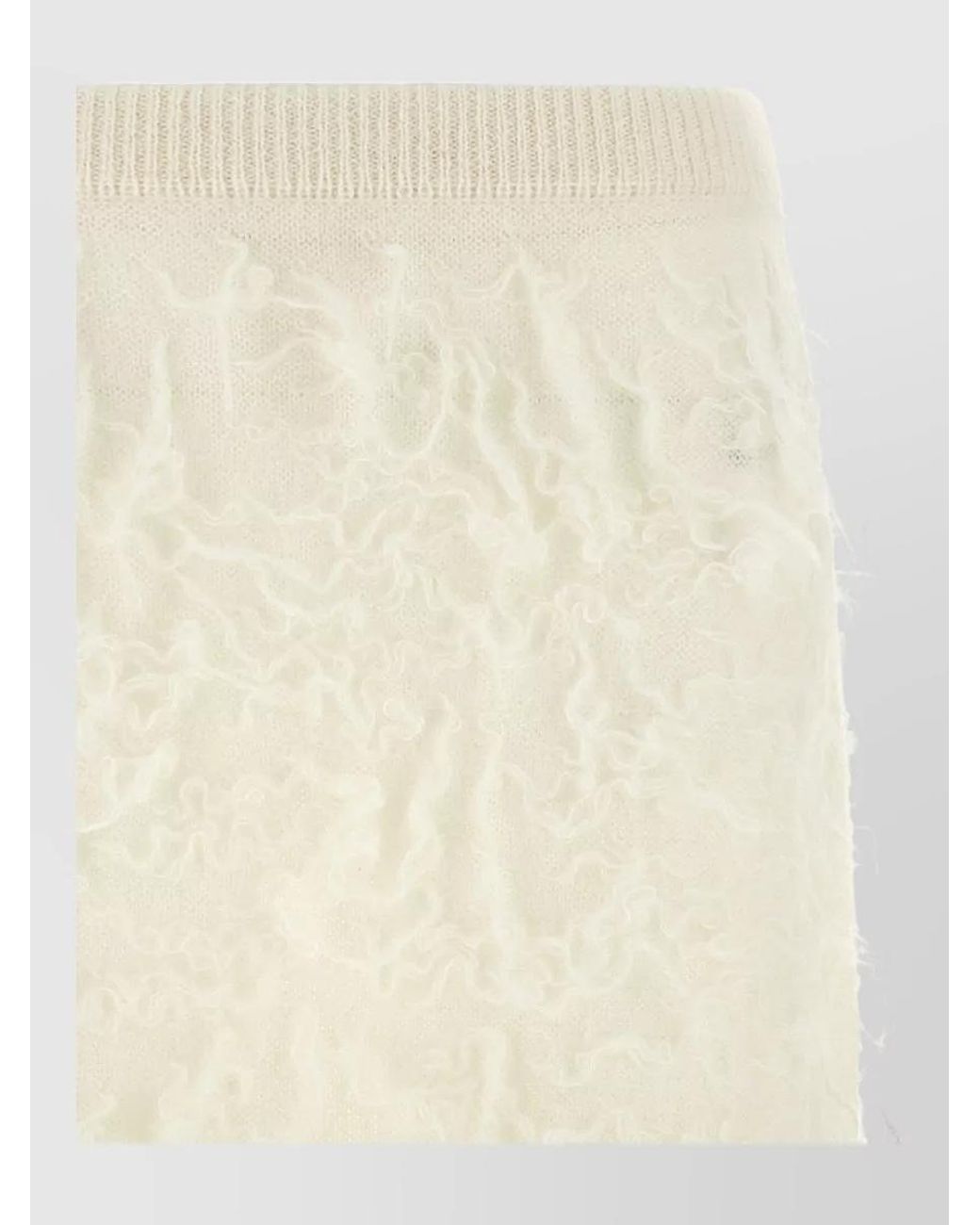 Fabiana Filippi Natural Brushed Midi Fitted Skirt