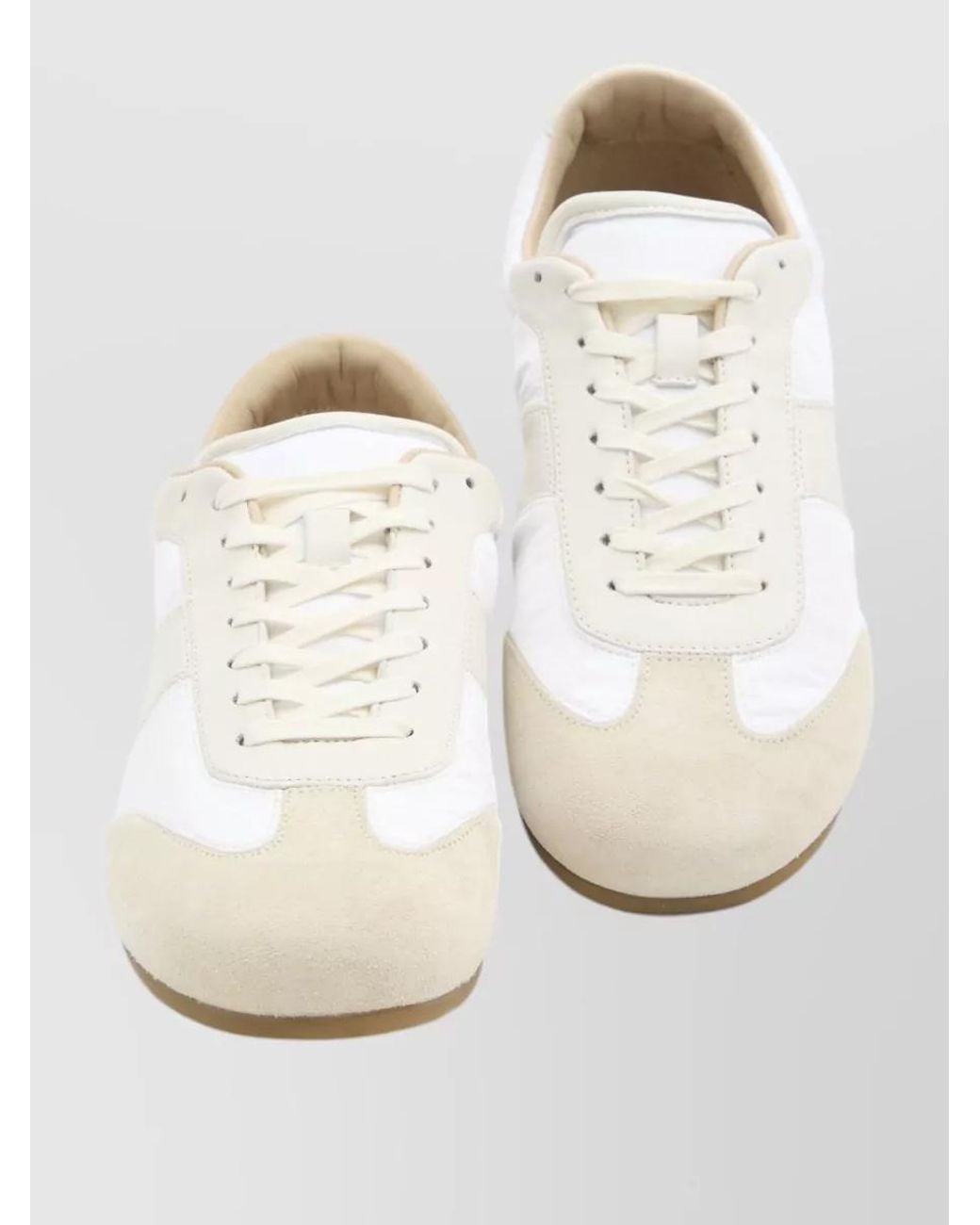 Lemaire White Calfskin Low-Top Sneakers